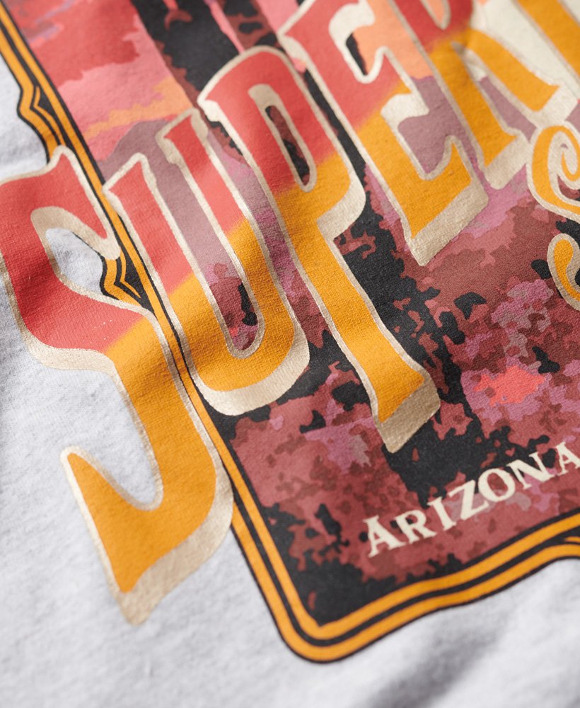 t-shirt met grafische print voor reissouvenirs in gemêleerd grijs.