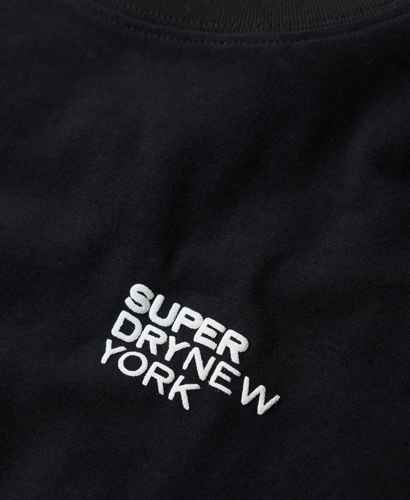 sport luxe logo fitted cropped t-shirt in black