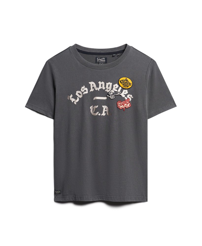t-shirt met strass-steentjes in antraciet.