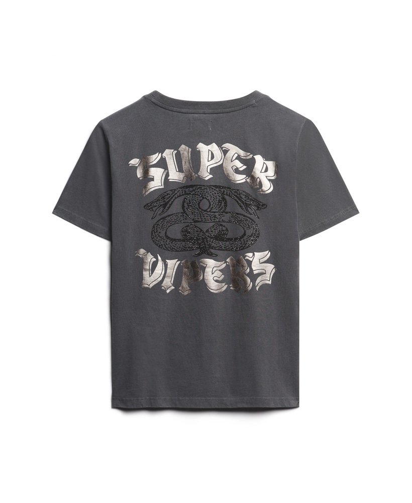 t-shirt met strass-steentjes in antraciet.
