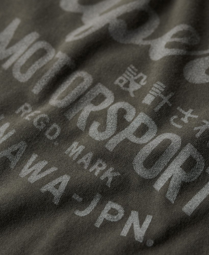 boho biker script graphic t-shirt in vintage black