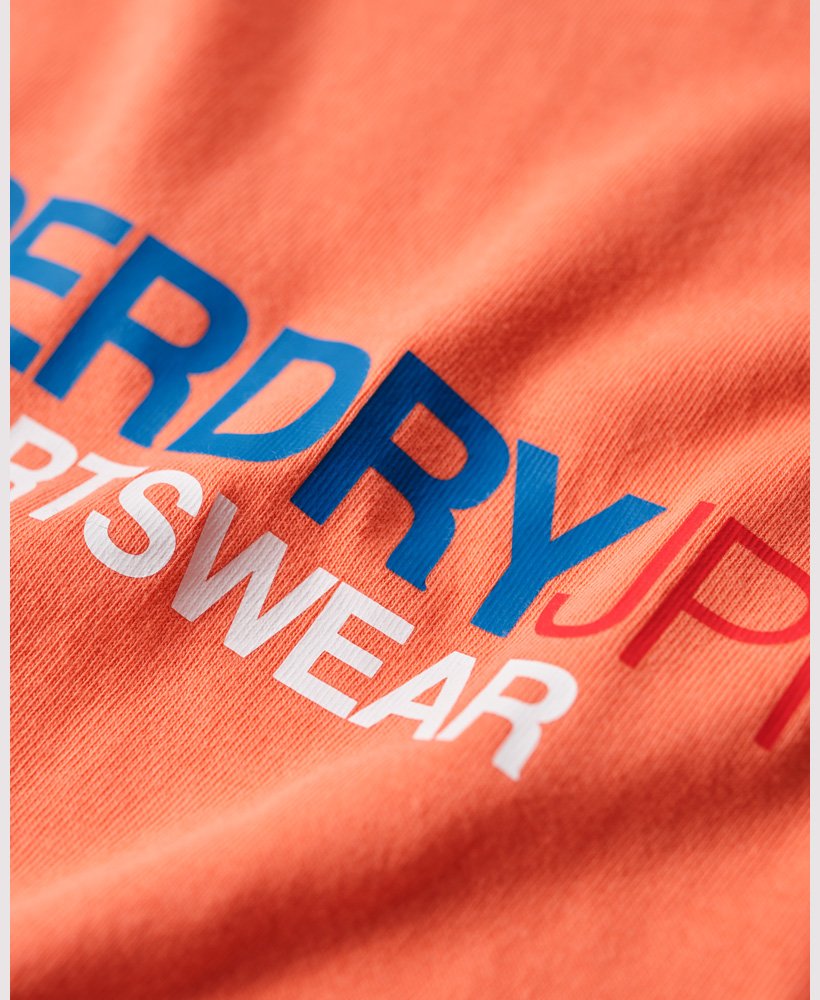 sportief logo relaxed t-shirt in fusion coral