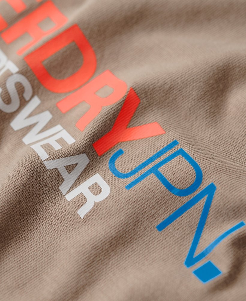 sportief logo t-shirt met relaxte pasvorm in warmgrijs