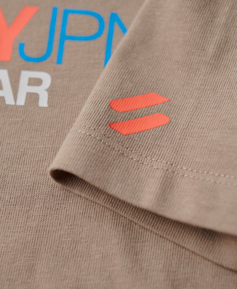 sportief logo t-shirt met relaxte pasvorm in warmgrijs