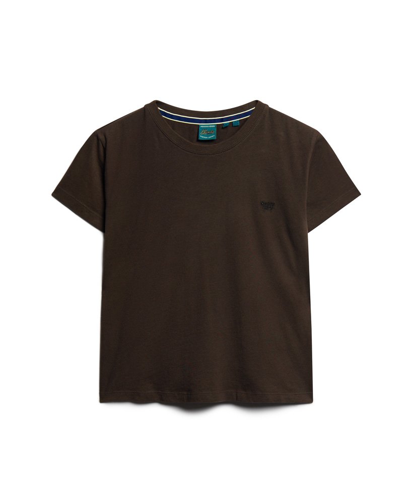 essential logo fitted t-shirt in bison black
