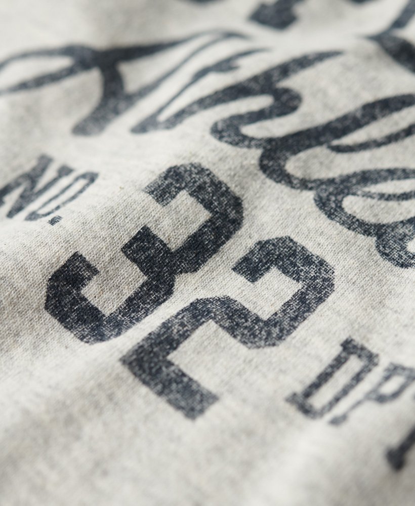 athletic essentials graphic 90s t-shirt in havermoutbeige gemêleerd