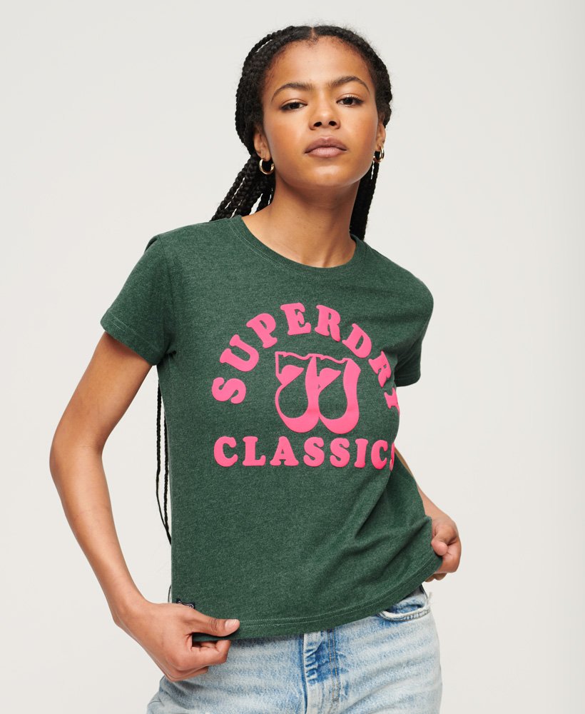 archief neon graphic t-shirt in bengreen marl