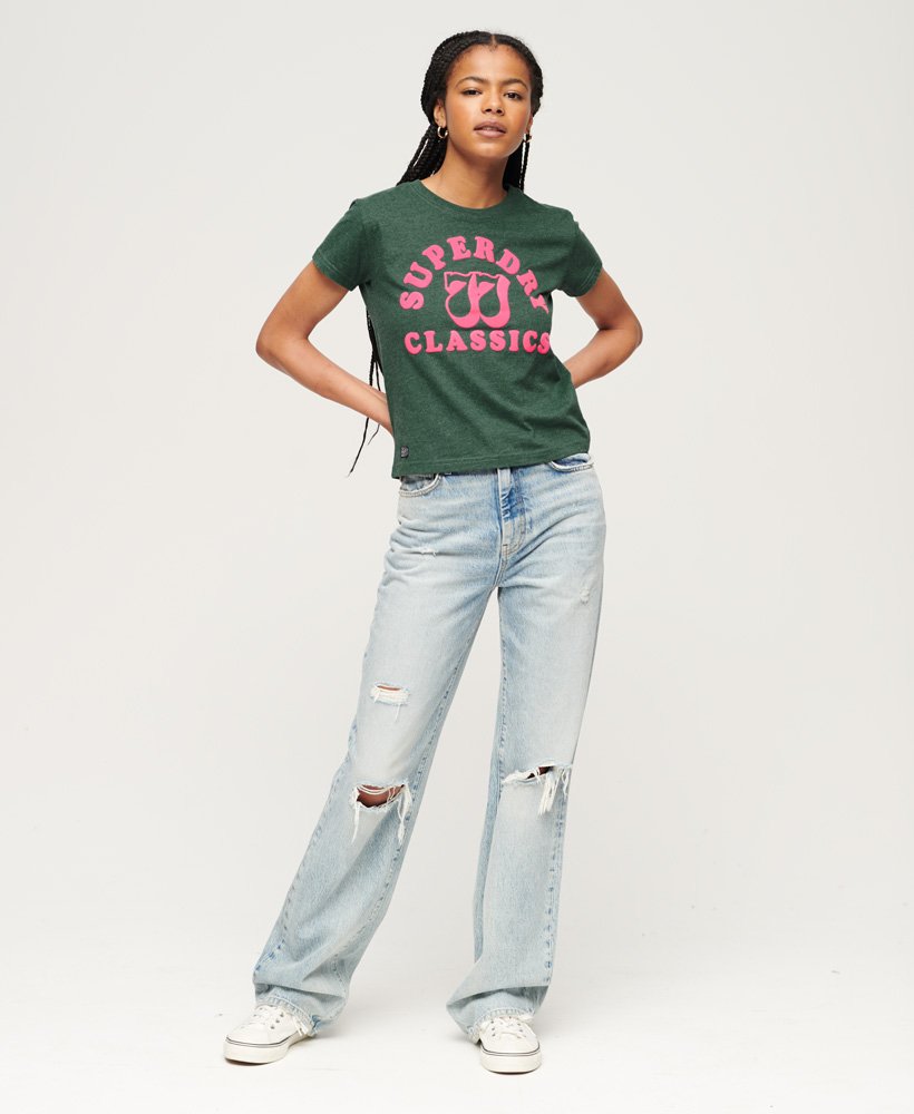 archief neon graphic t-shirt in bengreen marl