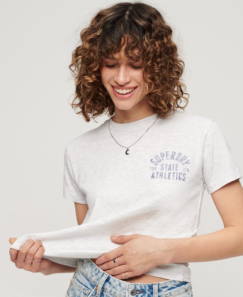 athletic essentials slub 90s t-shirt in cadet grey marl