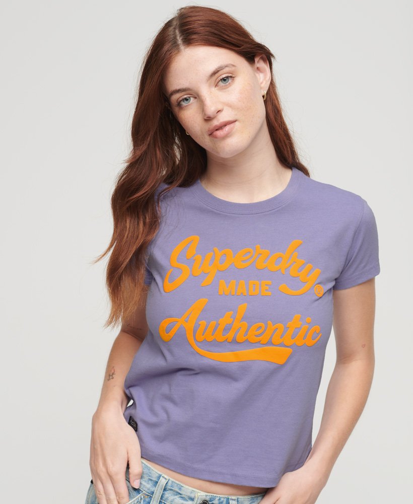archief neon graphic t-shirt in violet marl