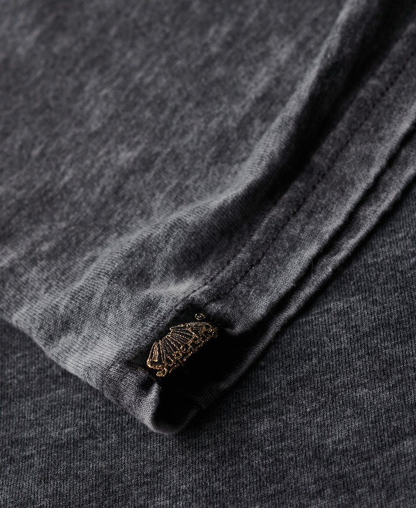 retro rock t-shirt met korte mouwen in gitzwart