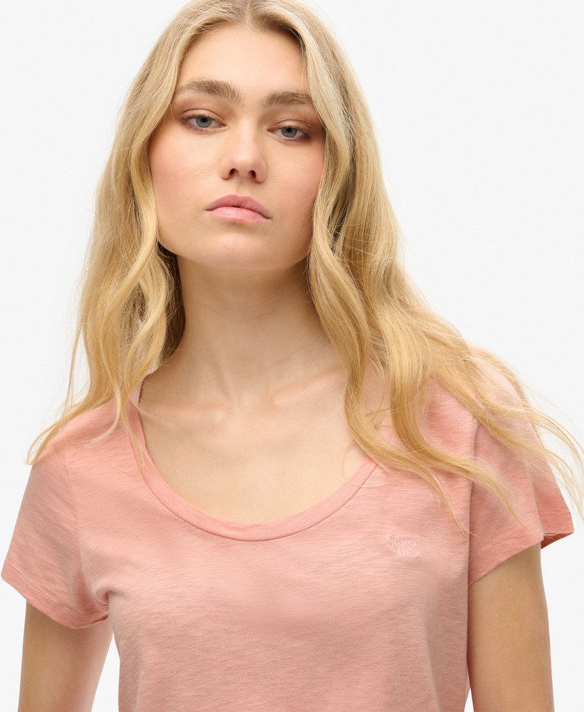 studios t-shirt met ronde hals in grijsroze