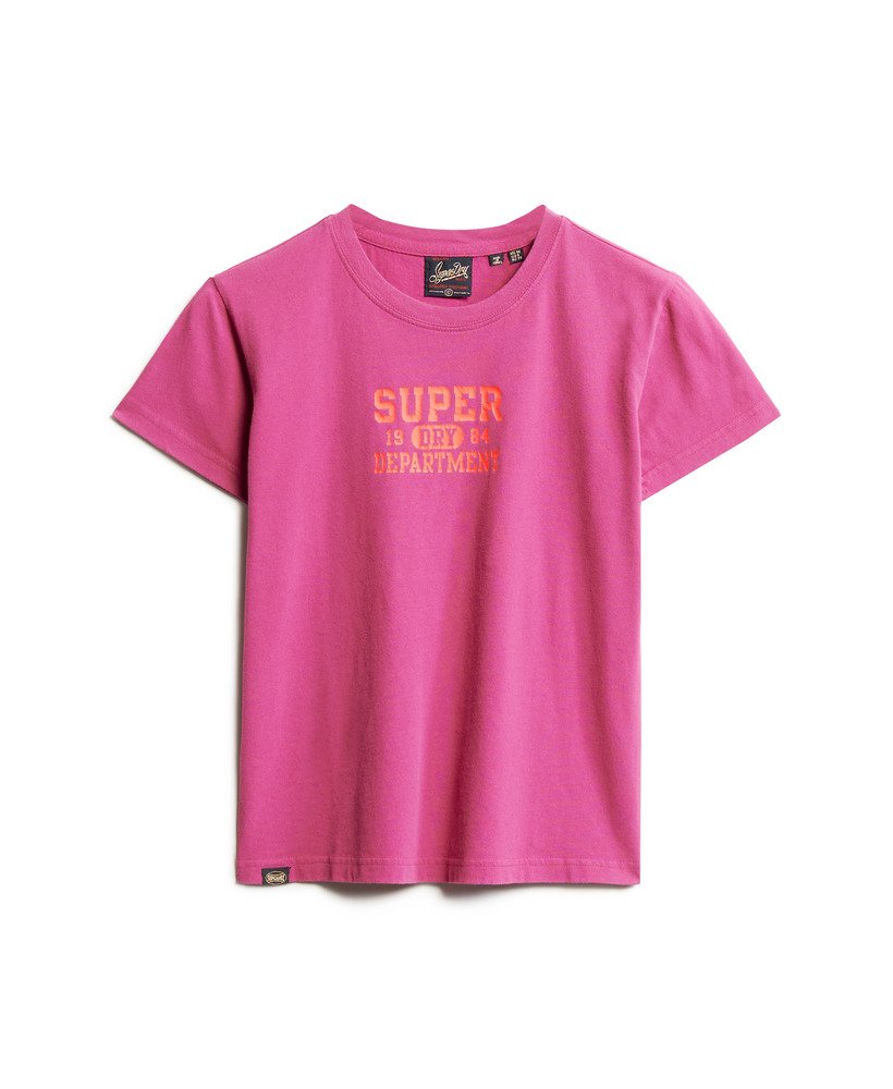 super athletics getailleerd t-shirt in baton rouge-paars