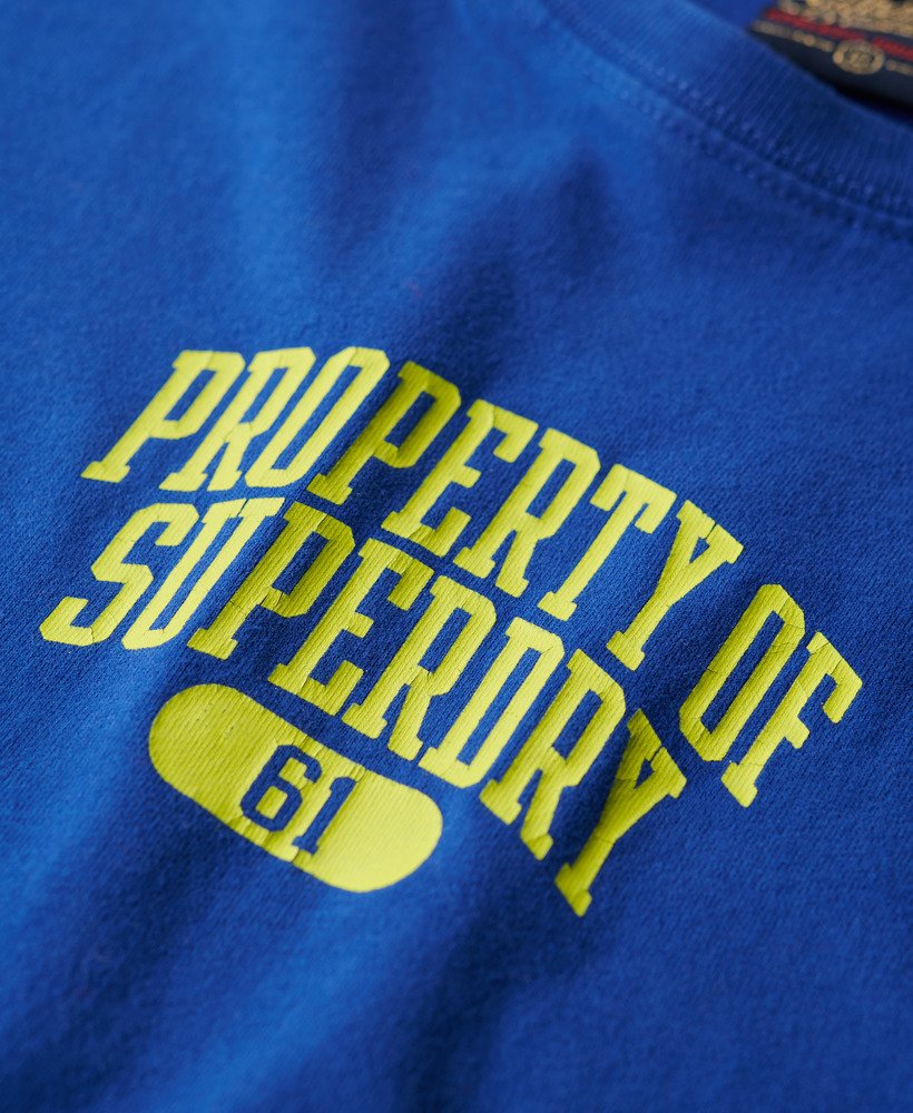 super athletics getailleerd t-shirt in koningsblauw