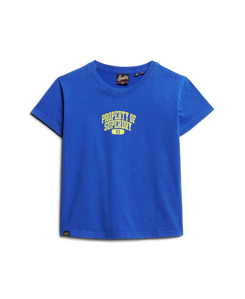 super athletics getailleerd t-shirt in koningsblauw