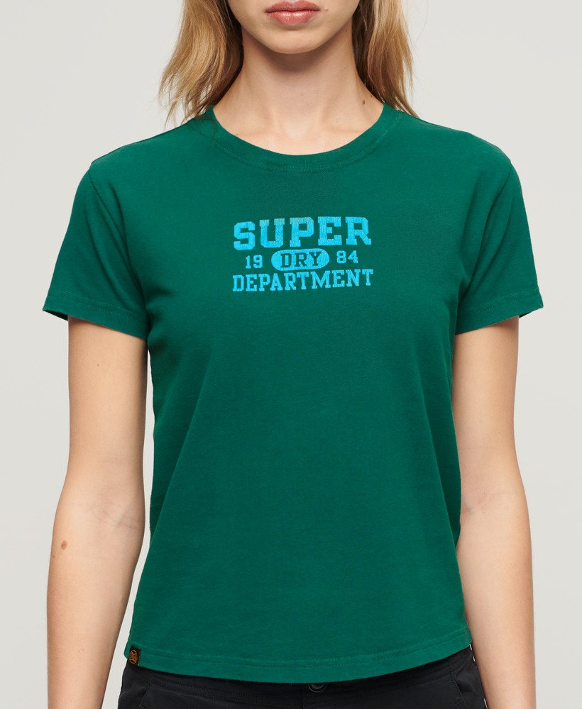 super athletics aansluitend t-shirt in stormgroen