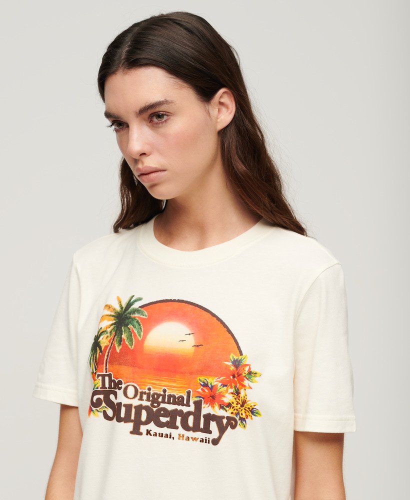reissouvenir relaxed t-shirt in ecru marl