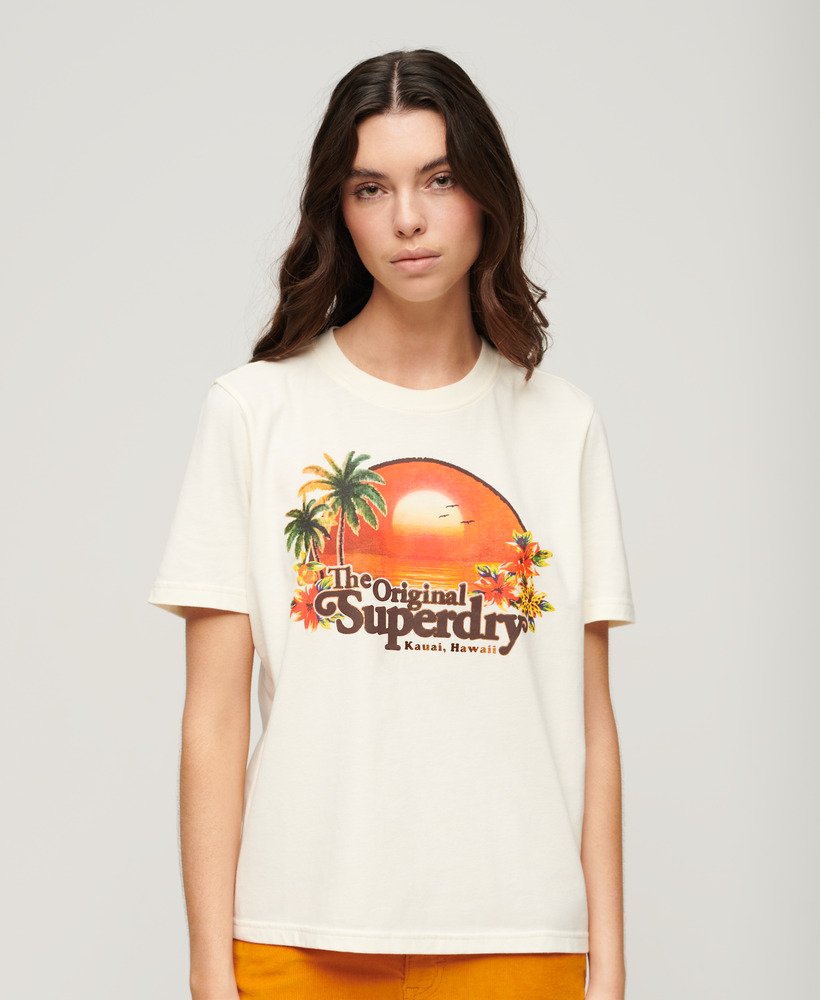 reissouvenir relaxed t-shirt in ecru marl