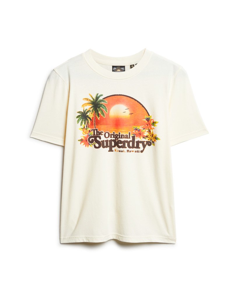 reissouvenir relaxed t-shirt in ecru marl