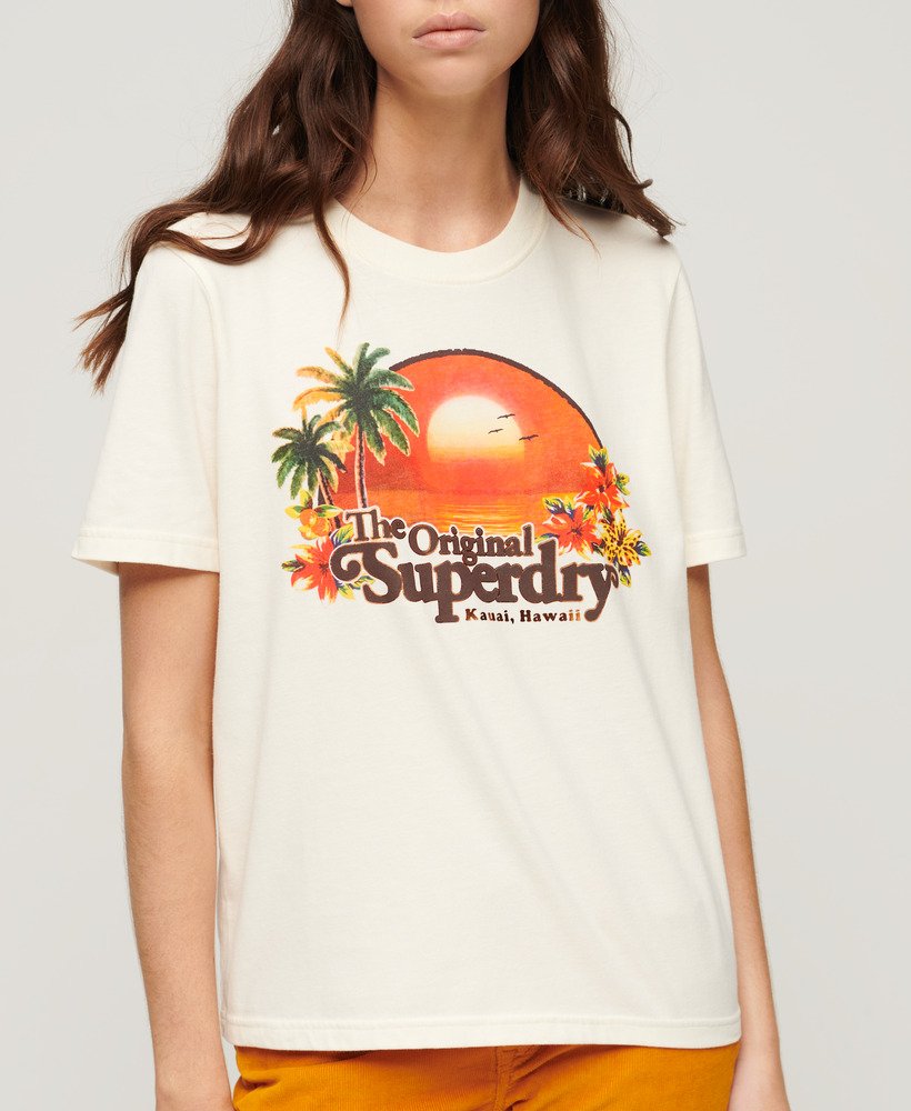 reissouvenir relaxed t-shirt in ecru marl