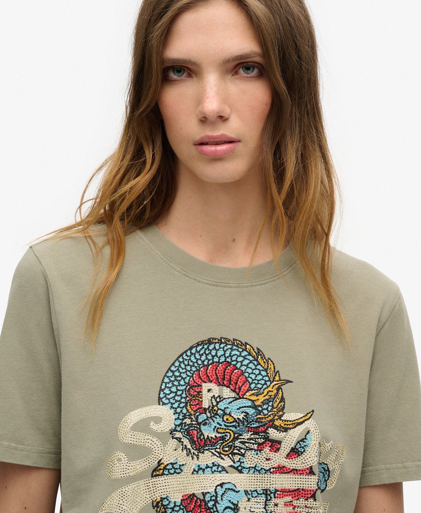 tokyo relaxed t-shirt in licht kaki groen