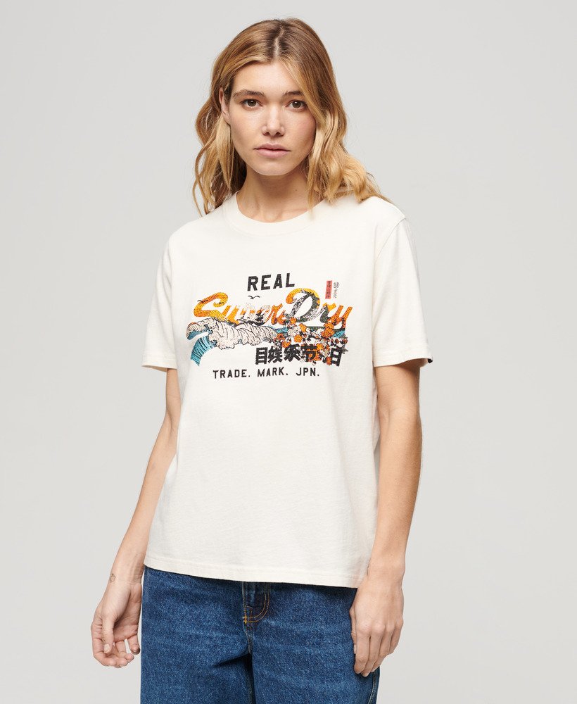 tokyo relaxed t-shirt in crèmekleur