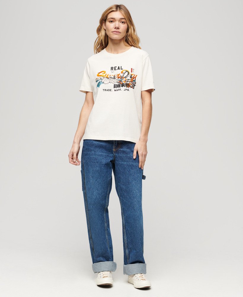 tokyo relaxed t-shirt in crèmekleur