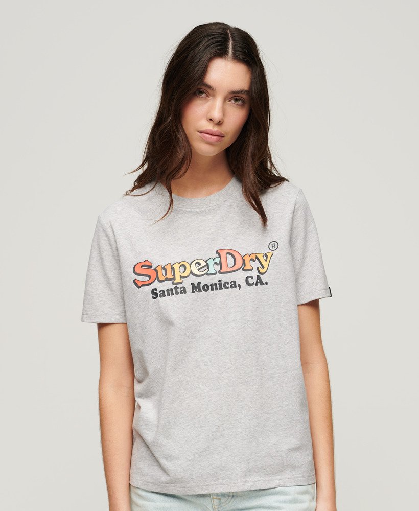 relaxed fit t-shirt met regenbooglogo in glacier grey marl.