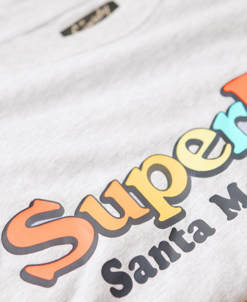 relaxed fit t-shirt met regenbooglogo in glacier grey marl.