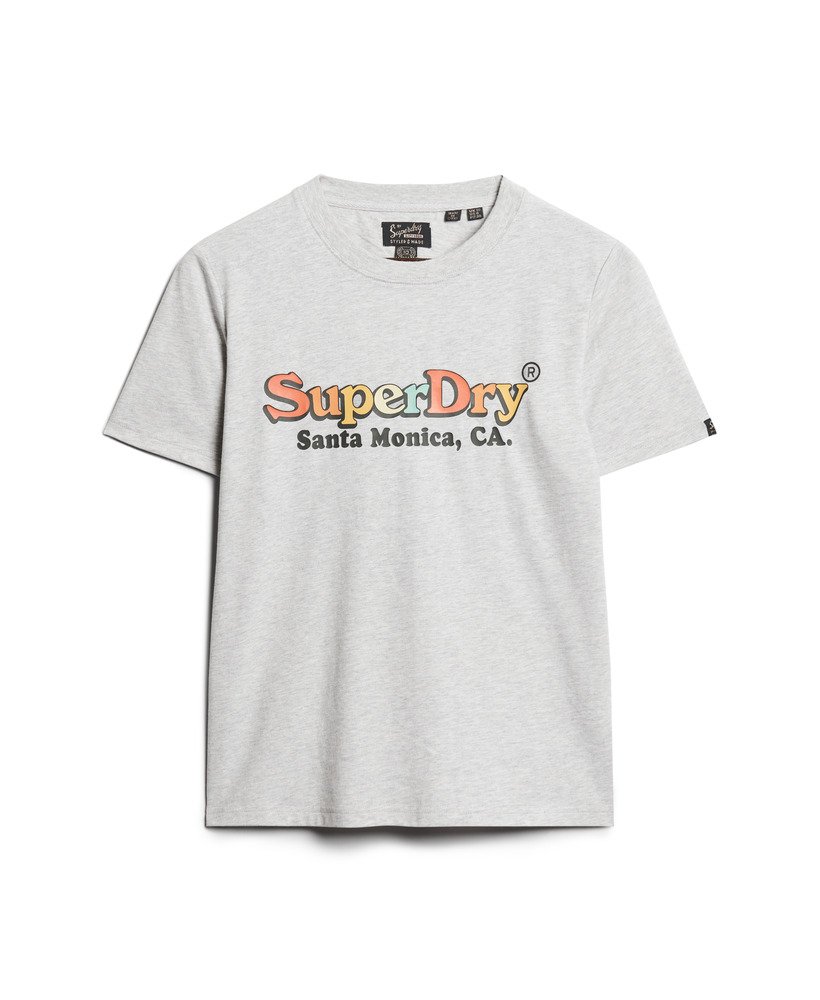 relaxed fit t-shirt met regenbooglogo in glacier grey marl.