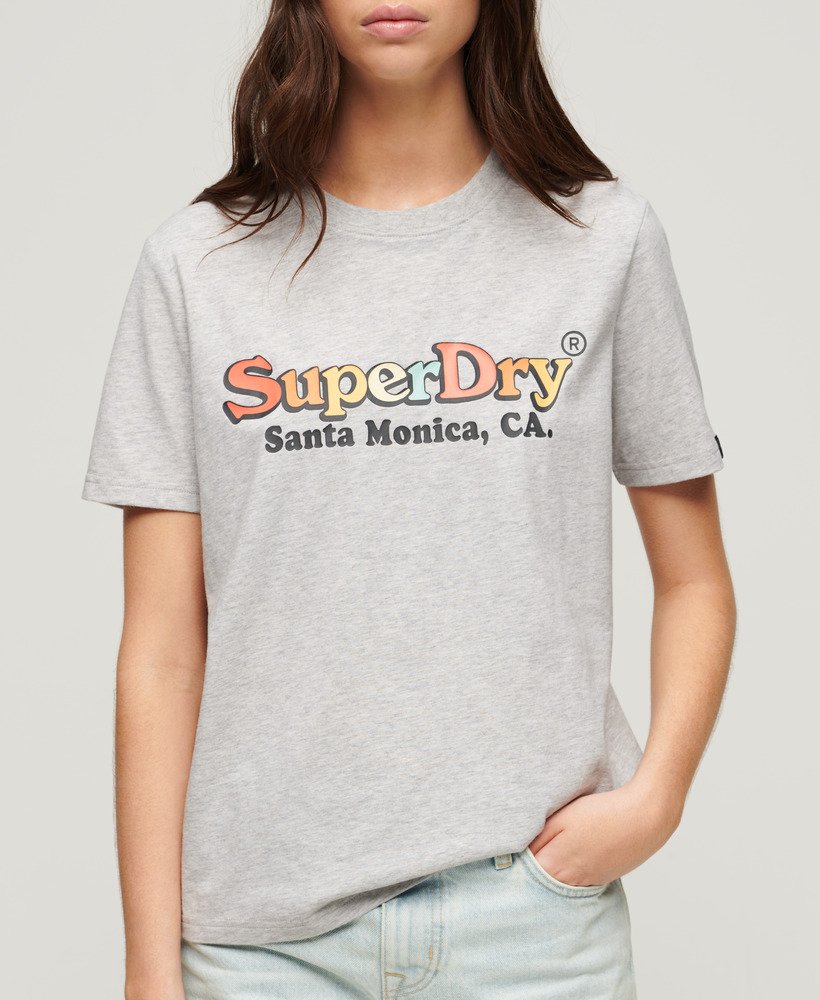 relaxed fit t-shirt met regenbooglogo in glacier grey marl.