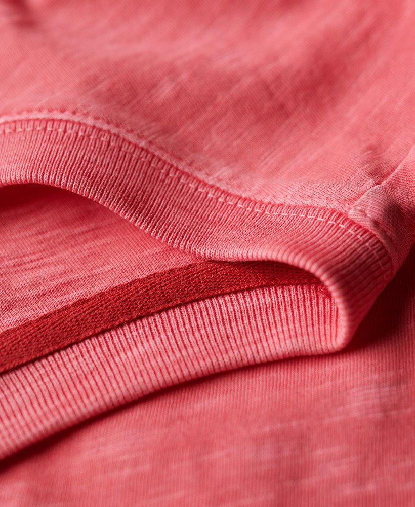 archive kiss print relaxed t-shirt in coral slub
