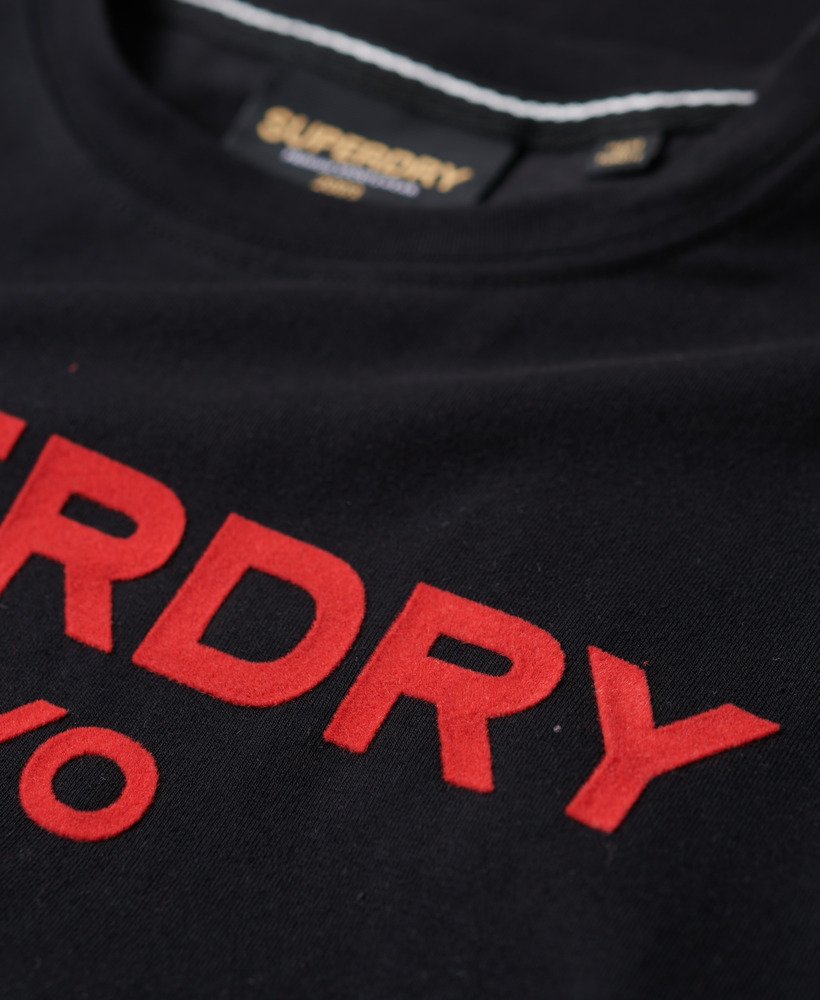 sport luxe graphic t-shirt in zwartrood
