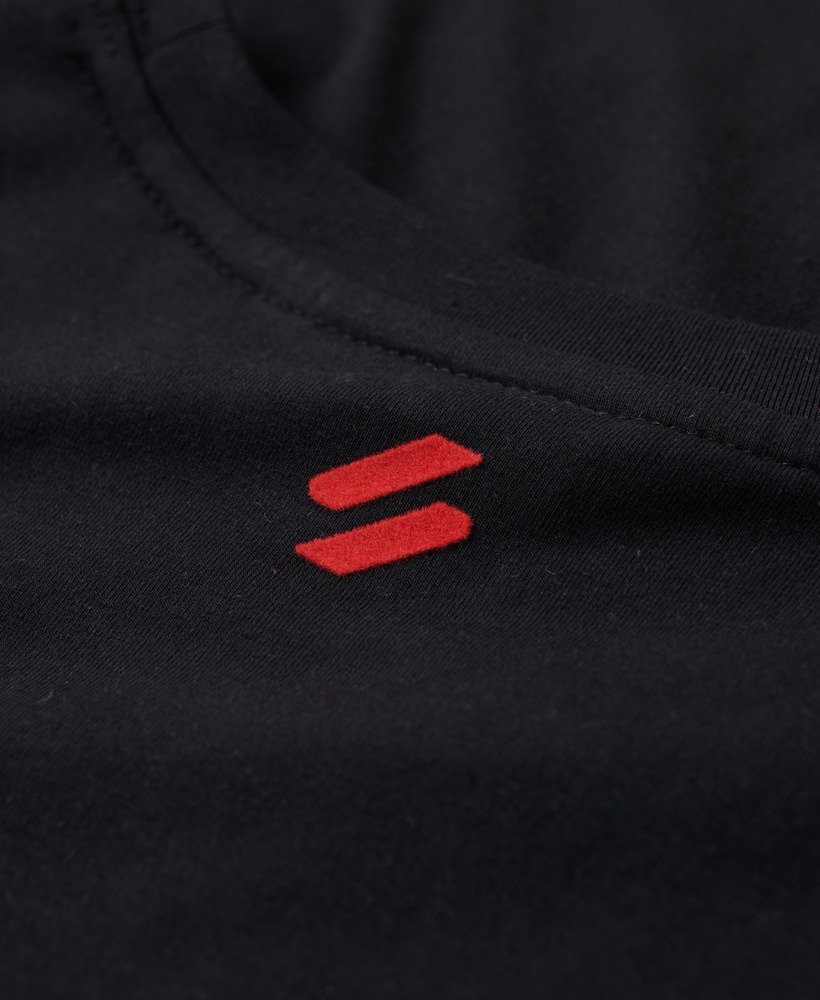 sport luxe graphic t-shirt in zwartrood