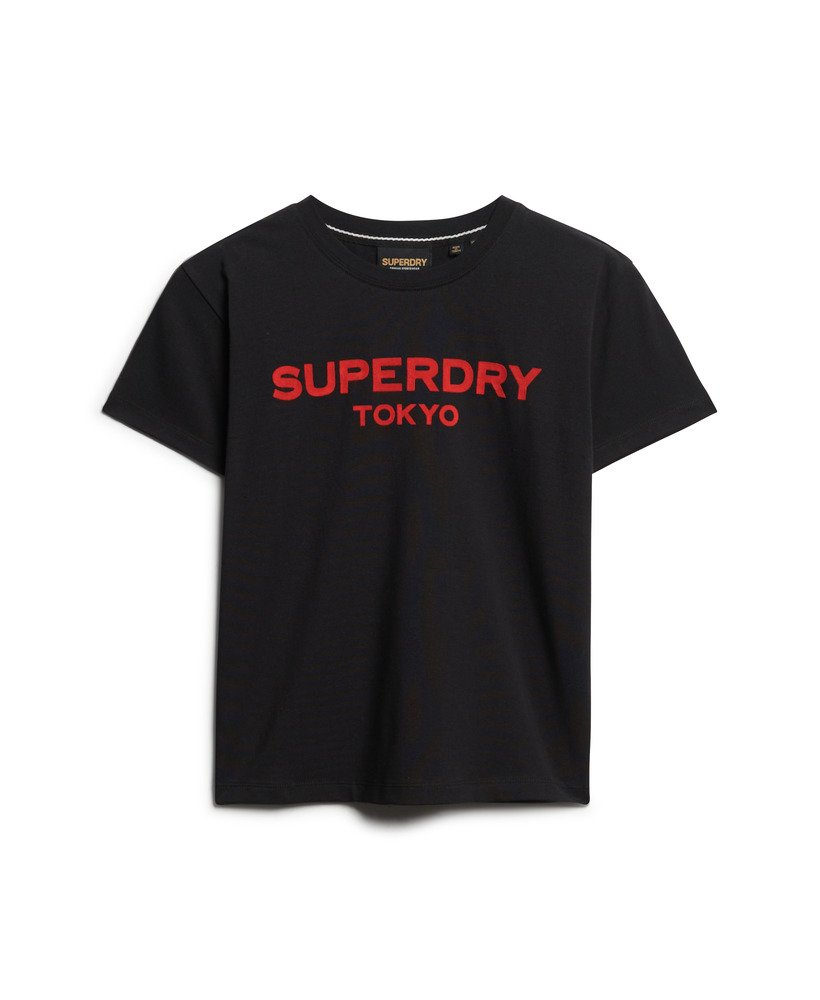 sport luxe graphic t-shirt in zwartrood