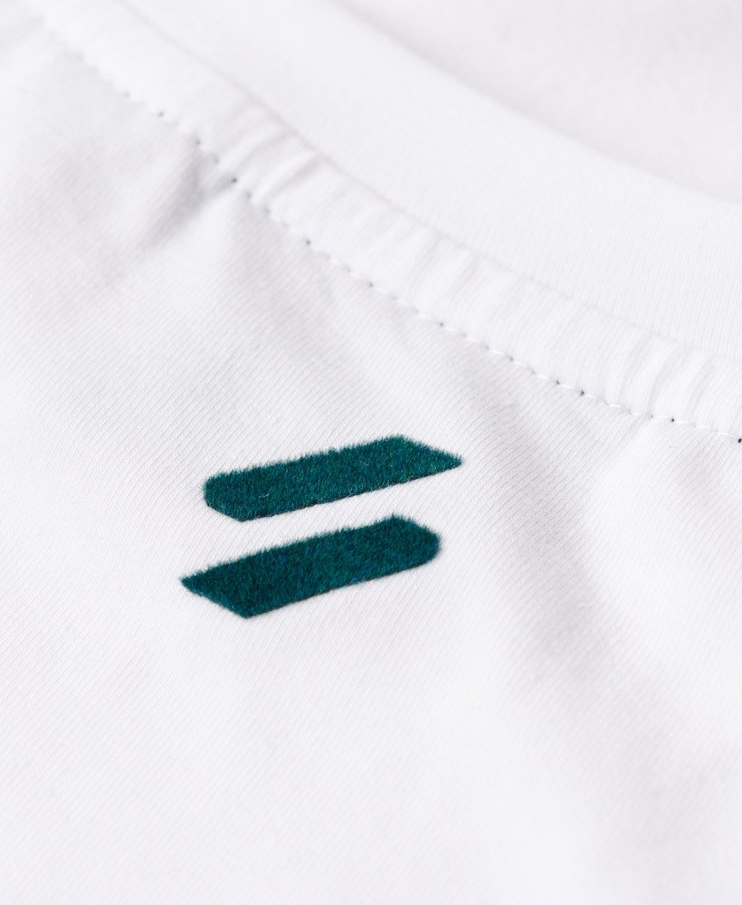 sport luxe graphic t-shirt in brilliant white