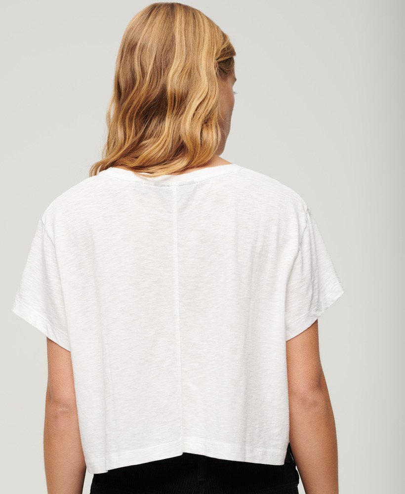 slouchy cropped t-shirt in optic