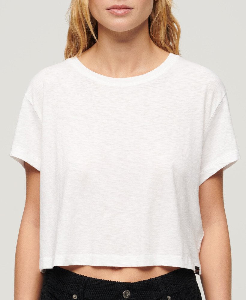 slouchy cropped t-shirt in optic