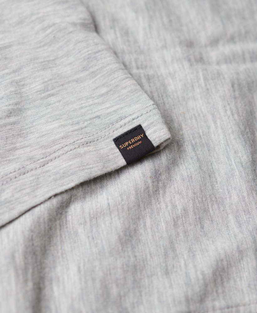 slouchy cropped t-shirt in pepper grey marl