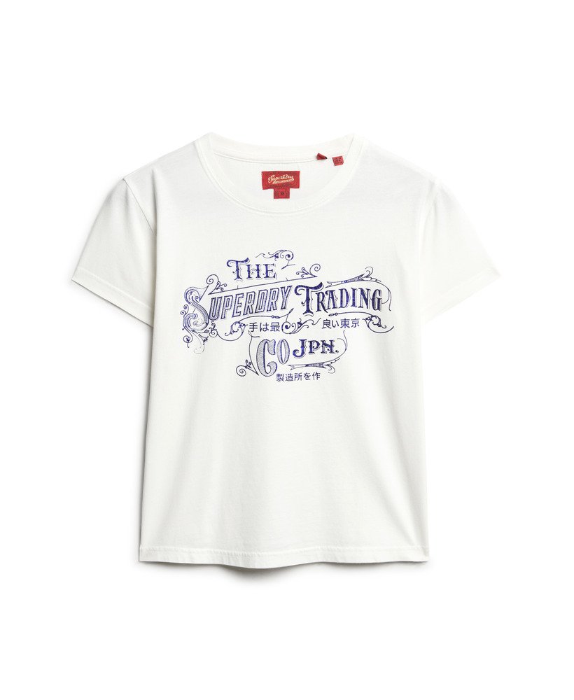 foil workwear getailleerd t-shirt in ecru