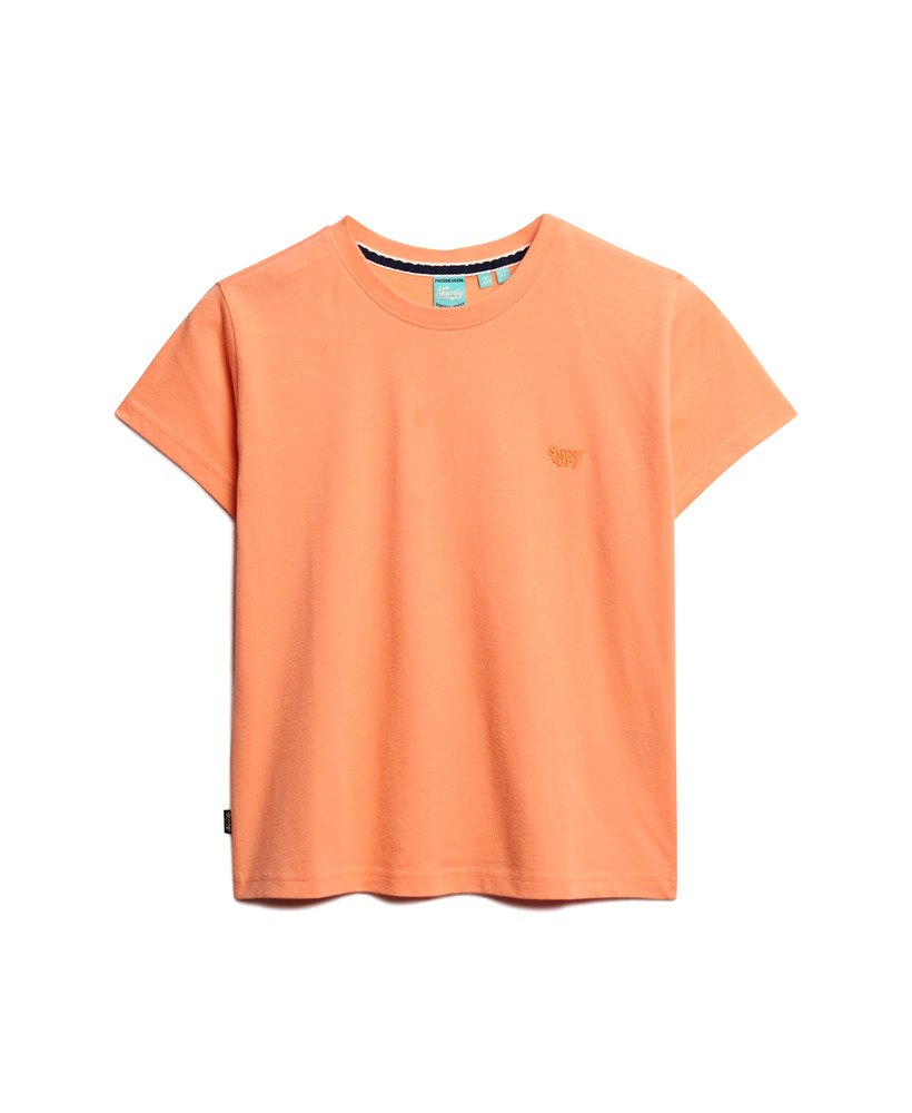getailleerd t-shirt met essential-logo in fusion coral