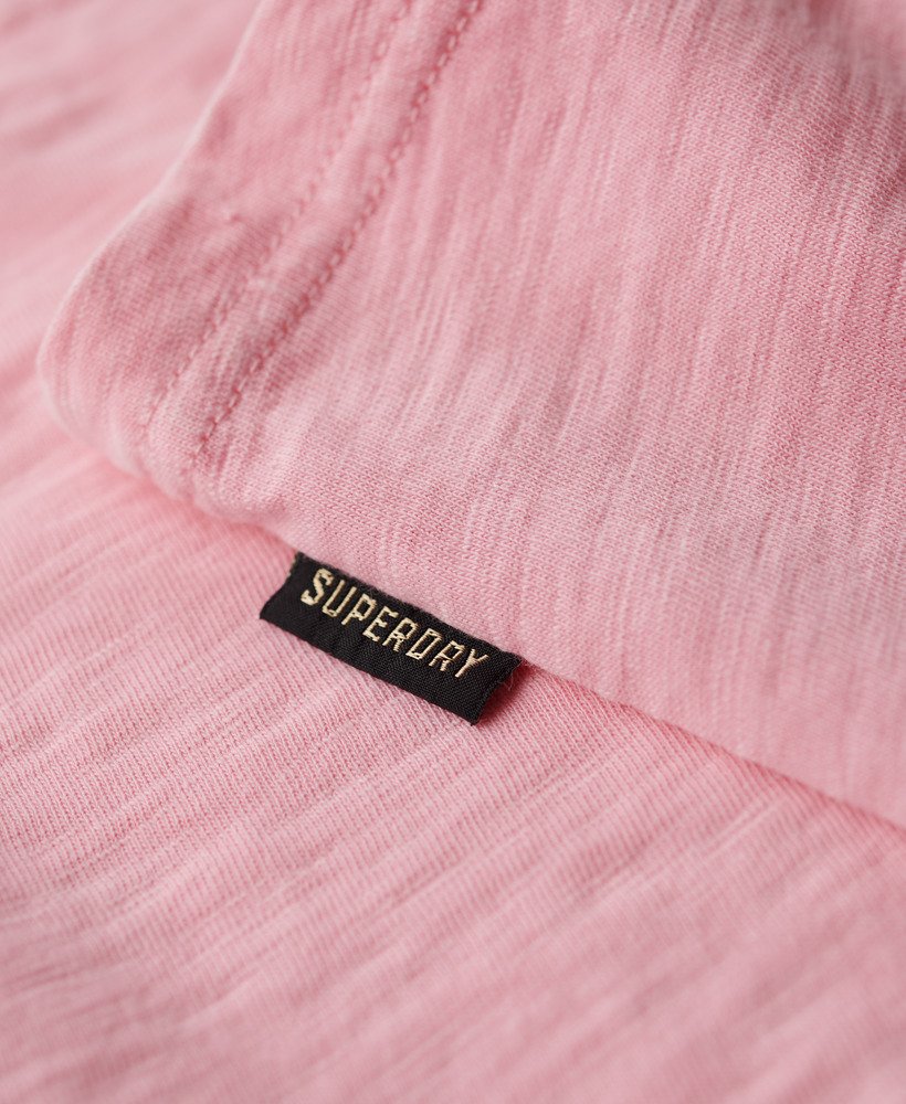 neon motor graphic fitted t-shirt in romance rose pink slub