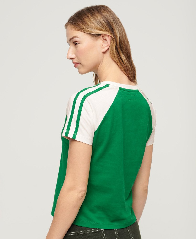 essential logo retro t-shirt in bosphorus greenoptic