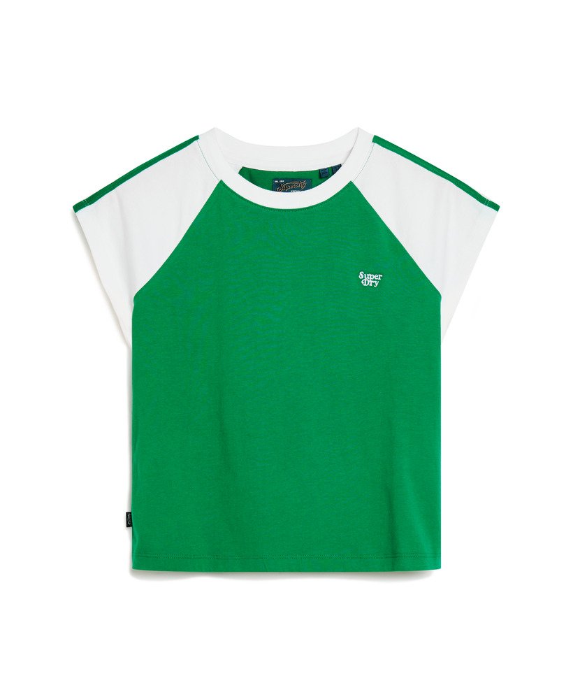 essential logo retro t-shirt in bosphorus greenoptic
