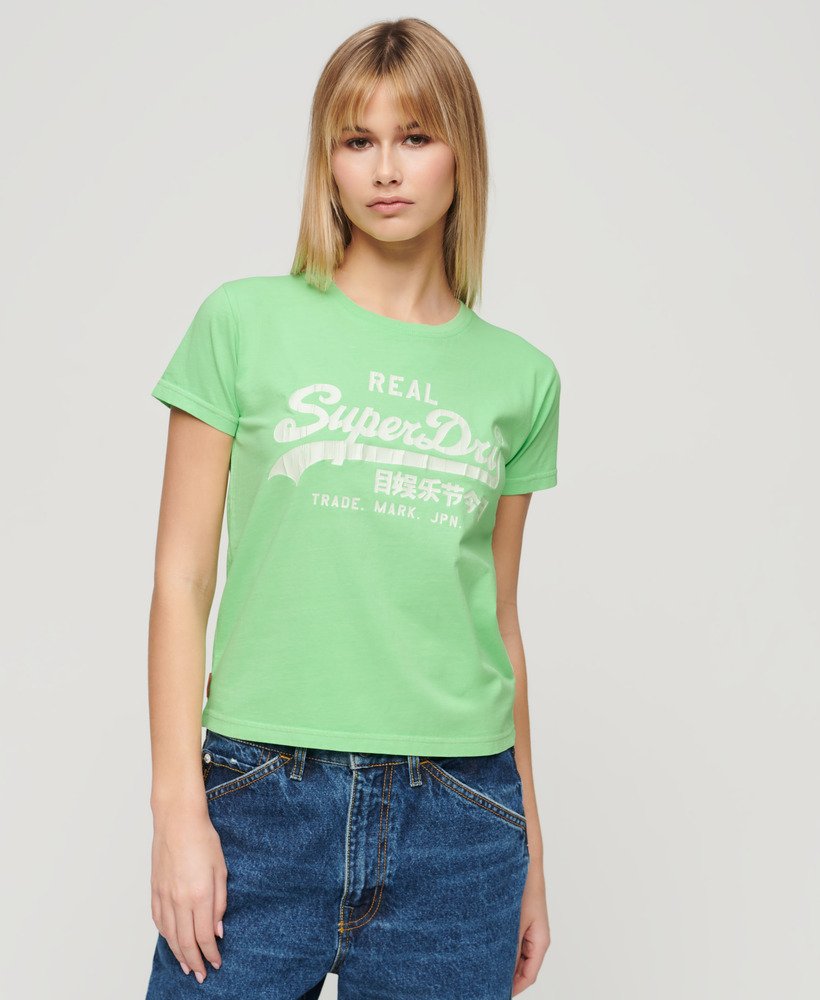 neonkleurig t-shirt met grafische print in neon mintgroen