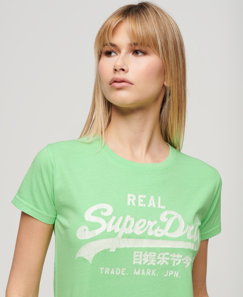 neonkleurig t-shirt met grafische print in neon mintgroen