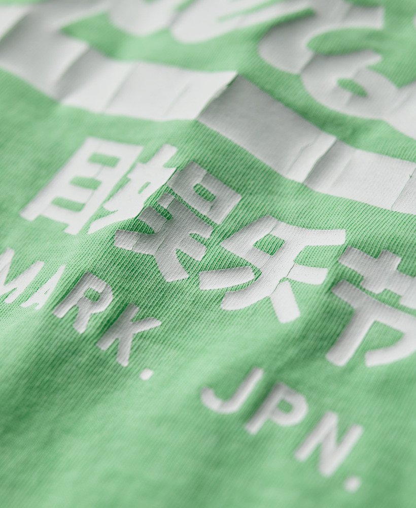 neonkleurig t-shirt met grafische print in neon mintgroen