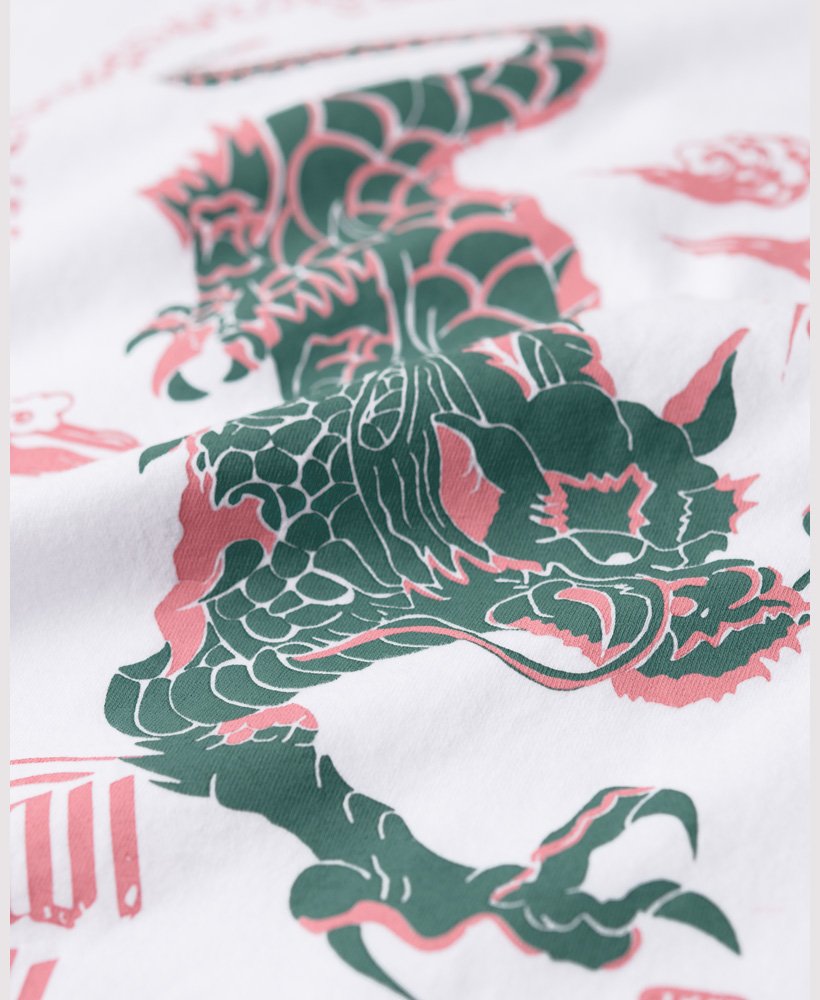 komodo x superdry kailash dragon t-shirt in optic