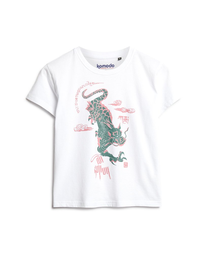 komodo x superdry kailash dragon t-shirt in optic