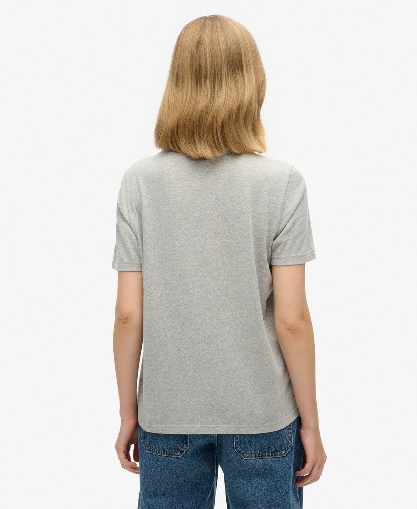 vintage logo pop entry t-shirt in grijs gemêleerd